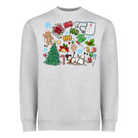 Heather Grey nurse christmas Heavyweight Sweatshirt - MaliasSmallBusiness