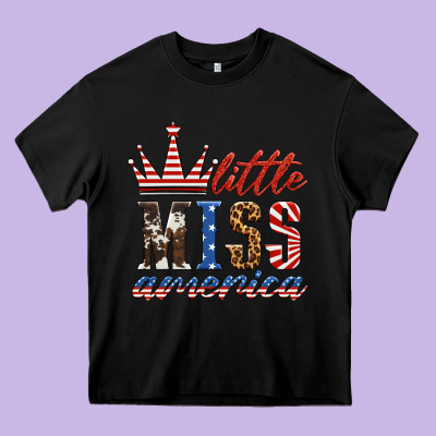 Little Miss America Heavy Core Tee Designed By Hra Design Shop