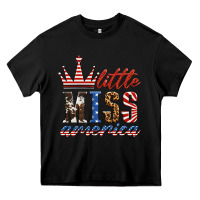 Black little miss america Heavy Core Tee - HRA Design Shop