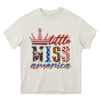 Cream little miss america Heavy Core Tee - HRA Design Shop