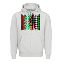 Dove Grey christmas brushstrokes Zipper Hoodie - Bettercallsaul