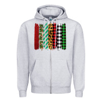 Heather Grey christmas brushstrokes Zipper Hoodie - Bettercallsaul