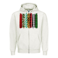 Oatmeal Heather christmas brushstrokes Zipper Hoodie - Bettercallsaul