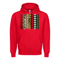Red christmas brushstrokes Zipper Hoodie - Bettercallsaul