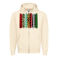 Christmas Brushstrokes Zipper Hoodie | Teevron