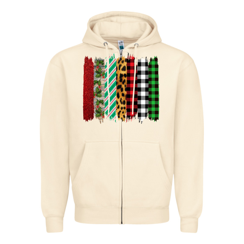 Christmas Brushstrokes Zipper Hoodie by Bettercallsaul | Teevron