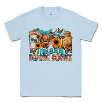 Dusty Blue moody before coffee Classic Tee - JahusDesignShop