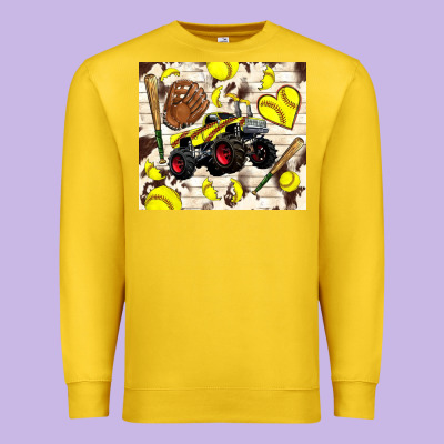 Softball Crusher Premium Sweatshirt Designed By Tumblerdesignbyshophia