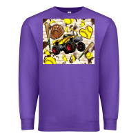 Purple softball crusher Premium Sweatshirt - TumblerDesignByShophia