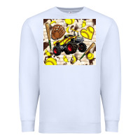 White softball crusher Premium Sweatshirt - TumblerDesignByShophia