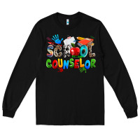 Black school counselor Long Sleeve Tee - NancyCooperArtShop