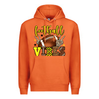Carrot Football vibes yellow and black team color Premium Hoodie - HowdyJamesFarm