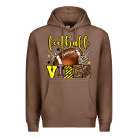 Chestnut Football vibes yellow and black team color Premium Hoodie - HowdyJamesFarm