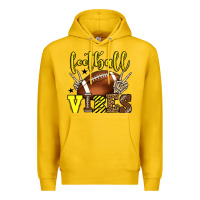 Lemon Football vibes yellow and black team color Premium Hoodie - HowdyJamesFarm