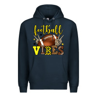 Navy Football vibes yellow and black team color Premium Hoodie - HowdyJamesFarm