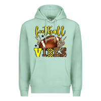 Seafoam Football vibes yellow and black team color Premium Hoodie - HowdyJamesFarm