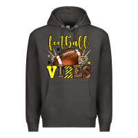Smoke Football vibes yellow and black team color Premium Hoodie - HowdyJamesFarm