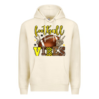 Tofu Football vibes yellow and black team color Premium Hoodie - HowdyJamesFarm