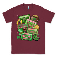 Burgundy st patrick's day cassette tapes Classic Tee - MaliasSmallBusiness