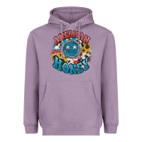Lavender American honey smiley Heavyweight Hoodie - HowdyJamesFarm