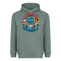 Sage American honey smiley Heavyweight Hoodie - HowdyJamesFarm