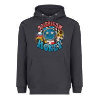 Smoke American honey smiley Heavyweight Hoodie - HowdyJamesFarm