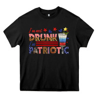 Black i'm not drunk i'm patriotic Heavy Core Tee - HRA Design Shop