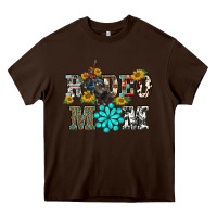 Chocolate Brown western rodeo bullfighter mom turquoise gemstones  sunflowers Heavy Core Tee - BarkalooDesign