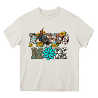 Cream western rodeo bullfighter mom turquoise gemstones  sunflowers Heavy Core Tee - BarkalooDesign