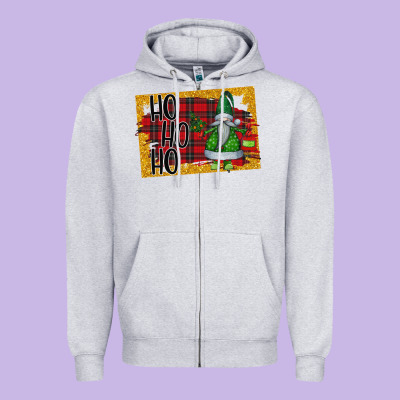 Christmas Ho Ho Ho Zipper Hoodie Designed By Bettercallsaul