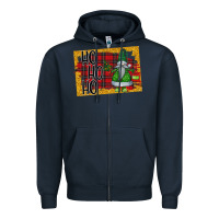 Navy Christmas Ho Ho Ho Zipper Hoodie - Bettercallsaul