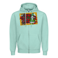 Seafoam Christmas Ho Ho Ho Zipper Hoodie - Bettercallsaul