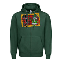 Sports Green Christmas Ho Ho Ho Zipper Hoodie - Bettercallsaul