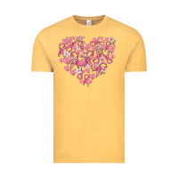 Vintage Mustard breast cancer awareness heart Vintage Tee - MaliasSmallBusiness