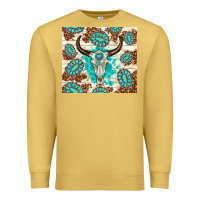 Antique Gold gemstone bull skull leopard Premium Sweatshirt - TumblerDesignByShophia