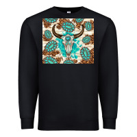 Black gemstone bull skull leopard Premium Sweatshirt - TumblerDesignByShophia