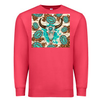 Cardinal gemstone bull skull leopard Premium Sweatshirt - TumblerDesignByShophia
