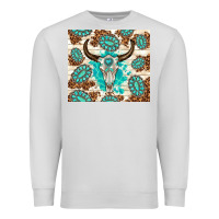 Dove Grey gemstone bull skull leopard Premium Sweatshirt - TumblerDesignByShophia