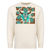 Sandshell gemstone bull skull leopard Premium Sweatshirt - TumblerDesignByShophia