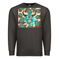 Smoke gemstone bull skull leopard Premium Sweatshirt - TumblerDesignByShophia