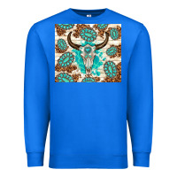 True Royal gemstone bull skull leopard Premium Sweatshirt - TumblerDesignByShophia