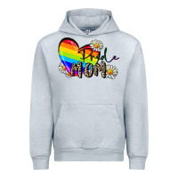 Heather Grey pride mom Urban Hoodie - FaDigitalArtStudio