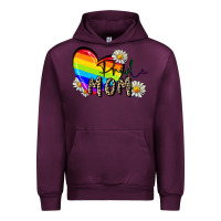 Mauve Wine pride mom Urban Hoodie - FaDigitalArtStudio