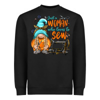 Black just a woman who loves to sew Heavyweight Sweatshirt - NancyCooperArtShop