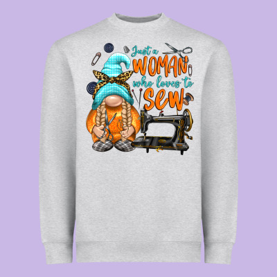 Just A Woman Who Loves To Sew Heavyweight Sweatshirt Designed By Nancycooperartshop