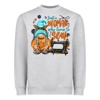 Heather Grey just a woman who loves to sew Heavyweight Sweatshirt - NancyCooperArtShop