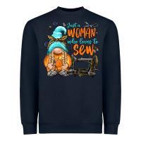 Navy just a woman who loves to sew Heavyweight Sweatshirt - NancyCooperArtShop