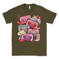 Army Green valentines day cassette tapes Classic Tee - MaliasSmallBusiness