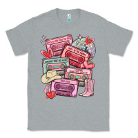 Heather Grey valentines day cassette tapes Classic Tee - MaliasSmallBusiness
