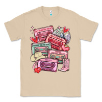 Mushroom valentines day cassette tapes Classic Tee - MaliasSmallBusiness
